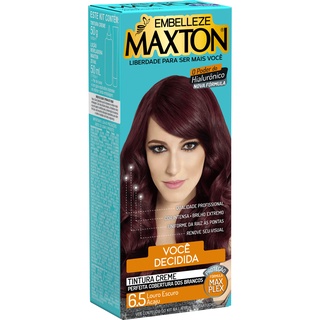 Tinta de cabelo maxton ruiva +decidida louro escuro acaju 6.5