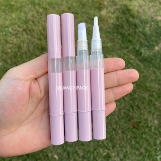 JANCY PACK 3ml Pequeno Frasco Redondo De Esmalte Com Macio Pincel Rosa Torcido