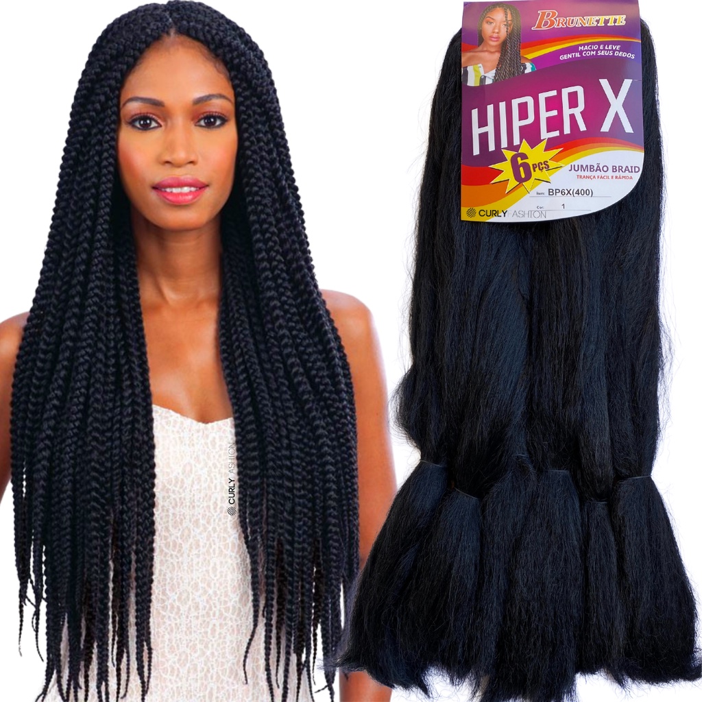 Cabelo Super Jumbo Jumbão Hiper X Antibacteriano Box Braids Direto