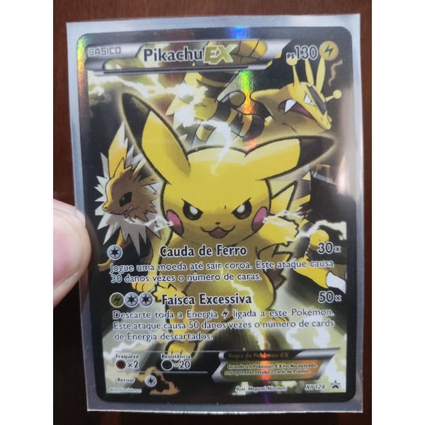 Carta Pokémon Pikachu Blister Quadruplo Caixa 150 Cartinhas no