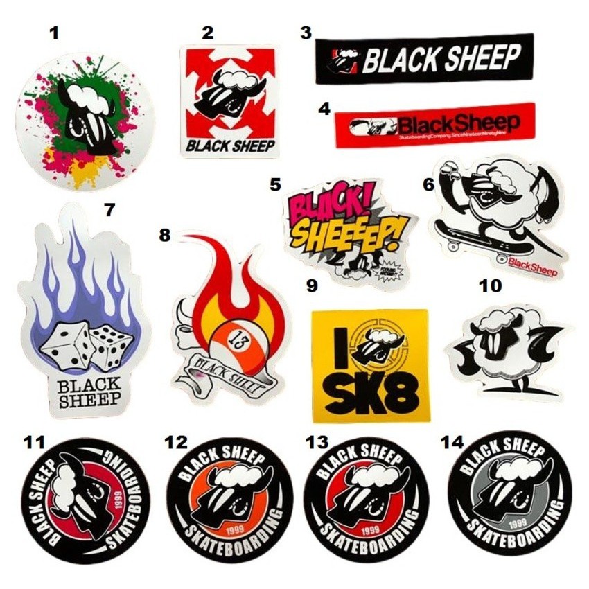 Adesivos Black Sheep Skateboard Skate Adesivo Sticker