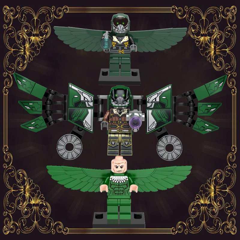 Vulture Peter Parker Marvel Aniversário Brinquedos Educativos Para Crianças De Bricolage Blocos De Construção Minifiguras Tijolos Filme