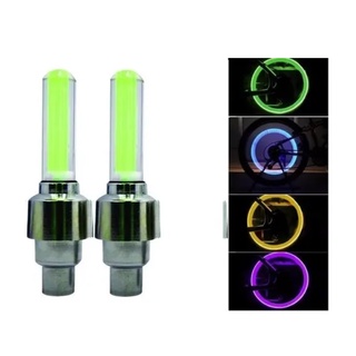 Kit C/ 2 Bicos Pinos Pneu Led Efeito Neon Carro Bike Moto