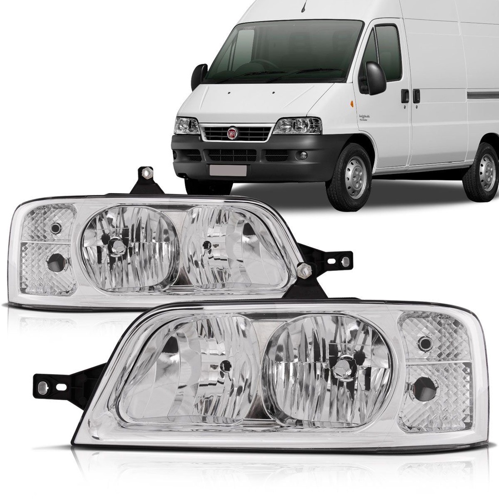 Farol Ducato 2005 2006 2007 2008 2009 2010 2011 2012 Foco Duplo Cromado