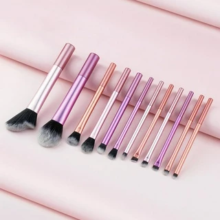 12 Pincéis de maquiagem Blush Eyeshadow Combination Set Adequado para Presentes de Viagem para Novatos Pincéis de Maquiagem