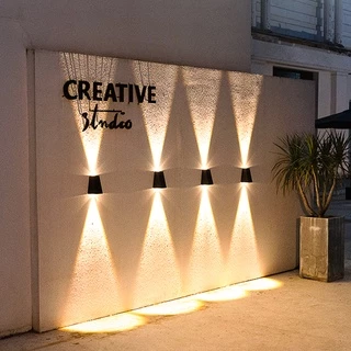 Raya 6LED Luz Solar De Parede Exterior À Prova D'água Para Pátio De Rua Decoração De Jardim