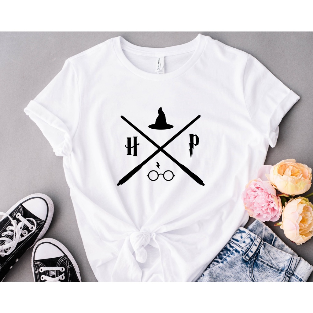 T-shirt para fã de Harry Potter  Roups femininas, T-shirts com desenhos,  Roupas de halloween