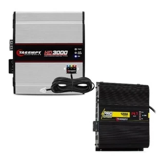 Módulo Amplificador Taramps Hd-3000 + Fonte Pro Charger 120 em Oferta na Shopee