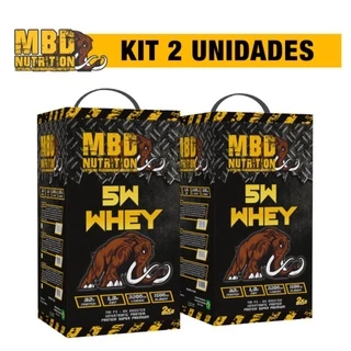 kit 2 unidades Whey Protein 5w MBD NUTRITION 2KG - ENVIO IMEDIATO