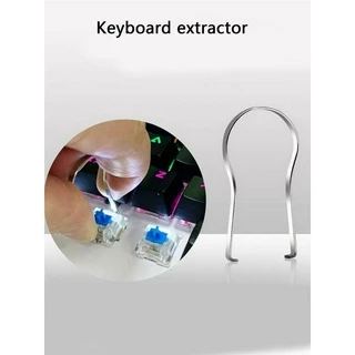 Extrator de Chave de Teclado Mecânico de 1 Peça Extrator de Chave de Dupla Utilização Extrator de Chave de Fio de Aço Eixo Metálico Extrator de Chave de Teclado Mecânico Remoção de Chave de Substituição Acessórios de Limpeza de Ferramentas