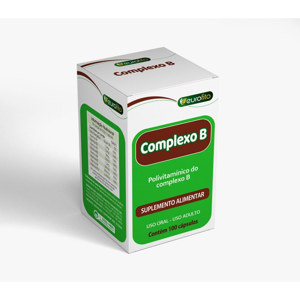 Complexo B 500mg 100 Cápsulas -Eurofito | Shopee Brasil