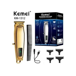 Cortador De Cabelo USB De Carga Rápida LED De Corte Kemei Km-1312 Profissional Recarregável Para Homem Elétrico