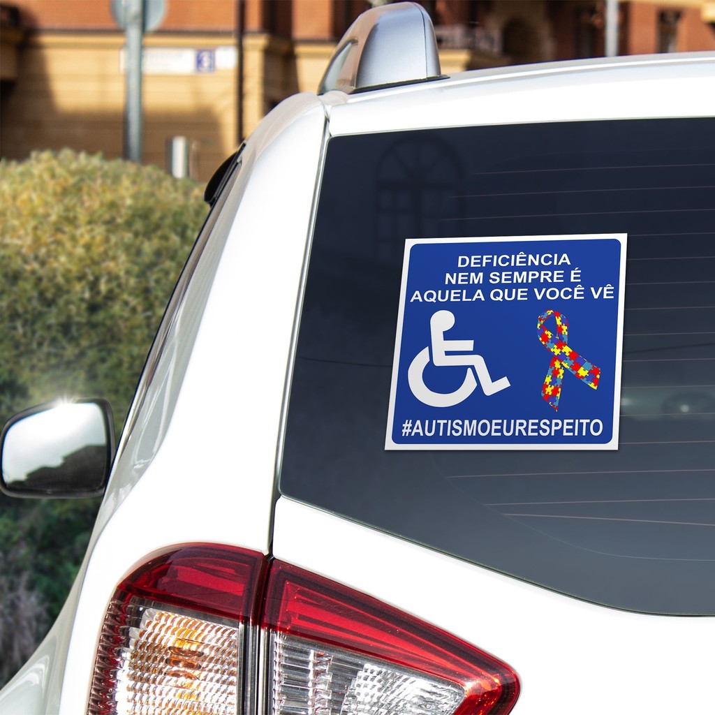 Adesivo para Carro - Autismo - #Autismoeurespeito 20x20cm