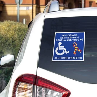 Adesivo para Carro - Autismo - #Autismoeurespeito 20x20cm