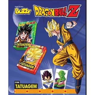 Chiclete Buzzy Dragon Ball Z Com Tatuagem Caixa com 100 unidades