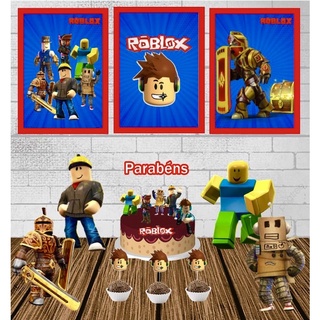 Roblox menina kit decoração de festa em mdf