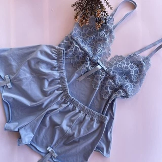 Baby Doll com Renda Short Doll Sensual Pijama Sexy