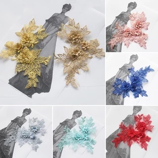 1Pc Applique De Renda Novos Patches De Bordados 3D Em Saco De Roupas De Bordado ​ Acessórios Para Vestidos De Noiva Decoração De Suprimentos De Costura