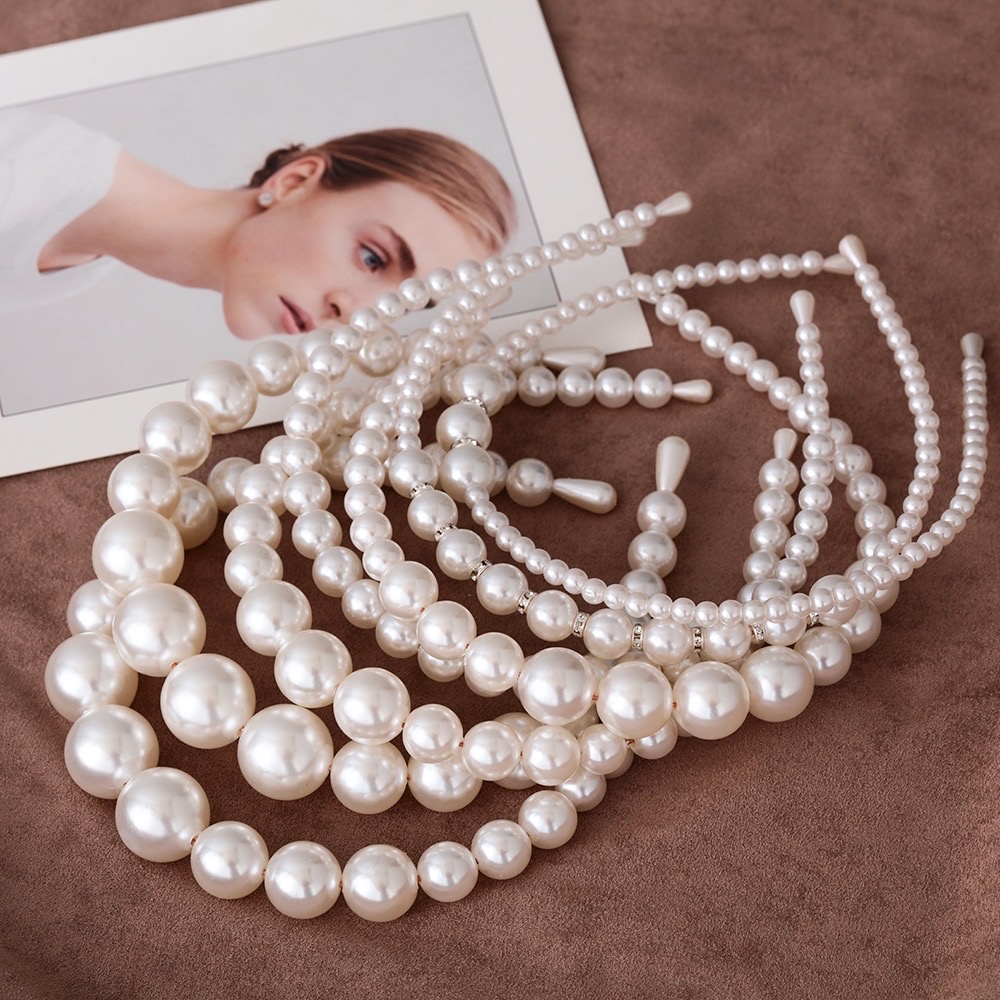 Tiara / Faixa De Cabeça Feminina Elegante Com Pérola / Princesa / Acessórios De Cabelo