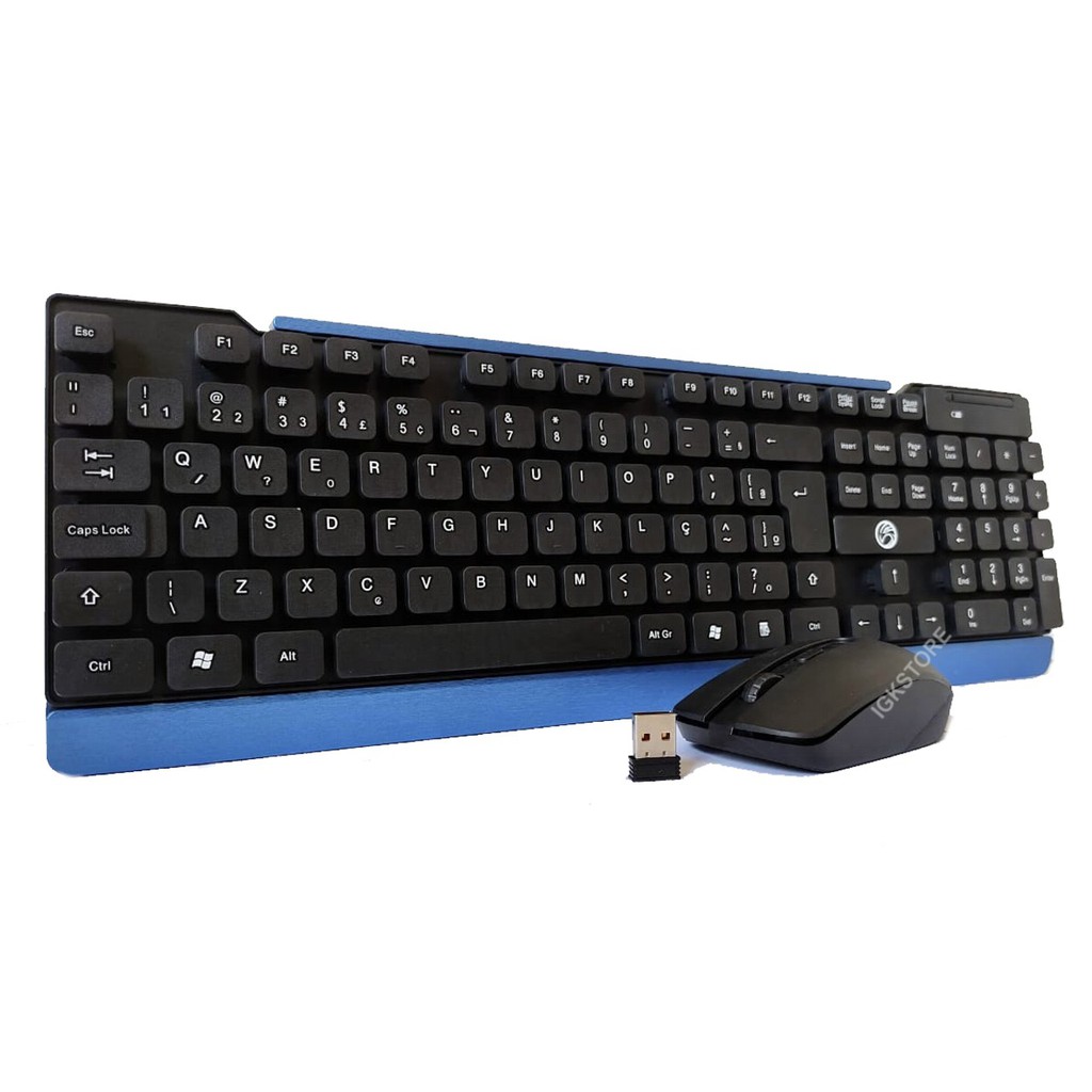 Kit Teclado E Mouse Sem Fio Wireless Pc Notebook Mac USB