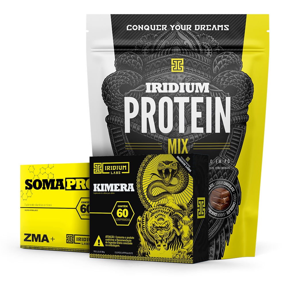 Kit Iridium Whey Protein Mix e Kimera Thermo e Soma Pro