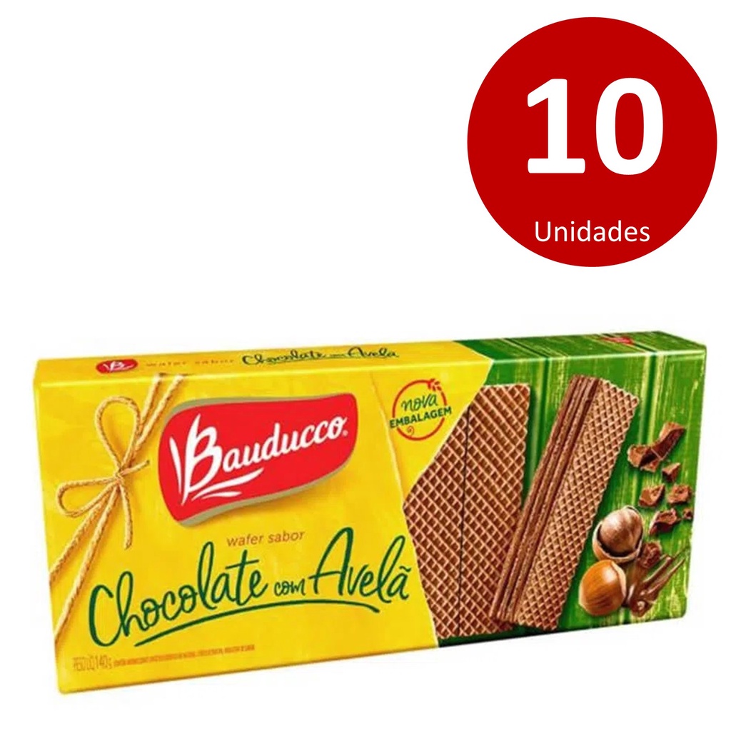 Biscoito Wafer Chocolate Bauducco 140g