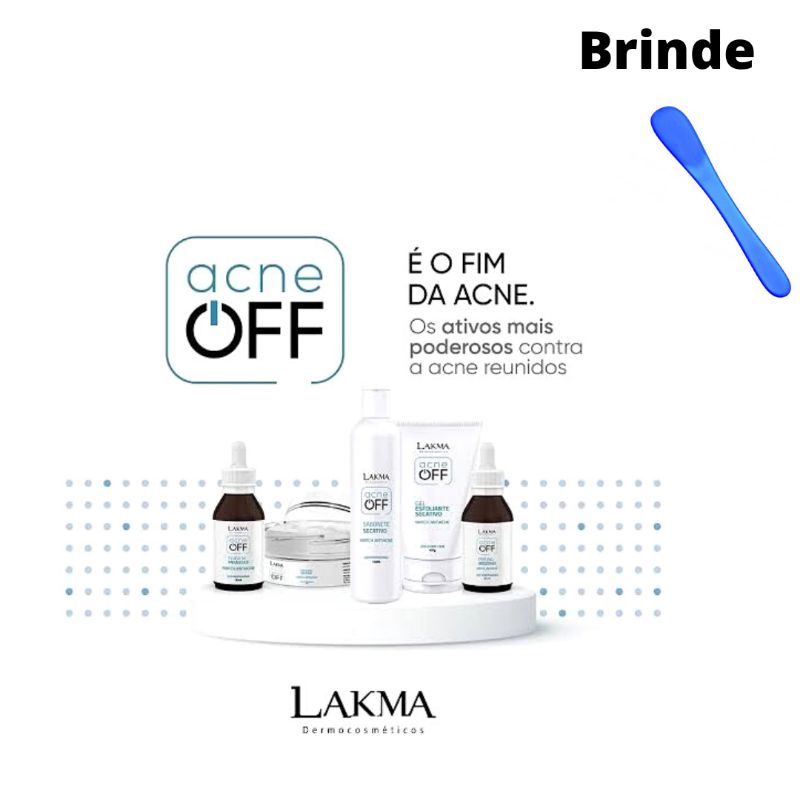 KIT ACNE OFF Lakma Peeling Secativo Acne Espinhas + Brindes Shopee Brasil