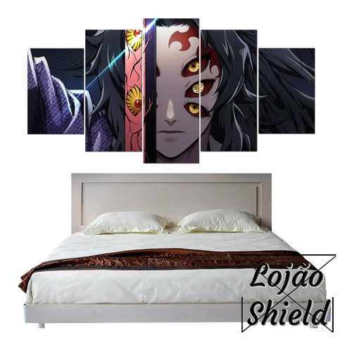 Quadro decorativo Oni Kokushibou Kimetsu no Yaiba