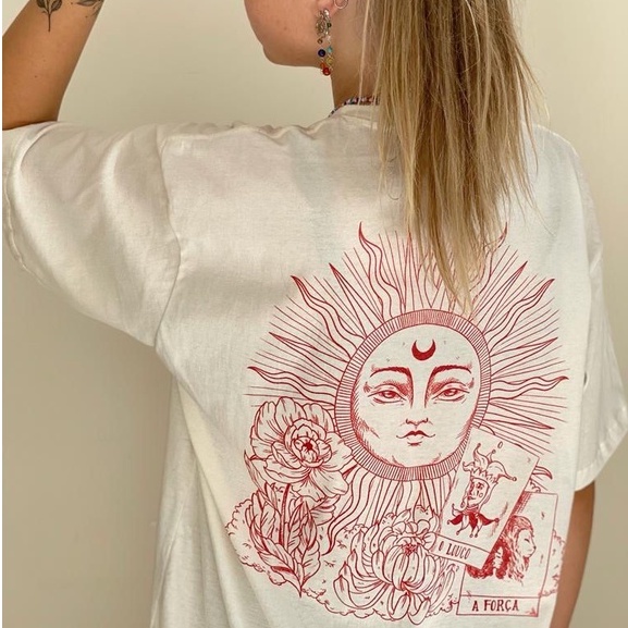 Camiseta O Louco - Off-White - Frente e Verso