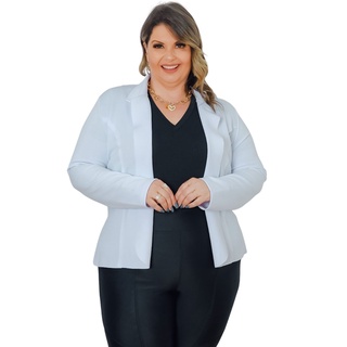 Blazer social store feminino plus size