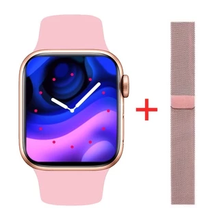 2023 Novo Estilo IWO X8 Smart Watch Bluetooth Chamada De Voz Controle De Música Homens Mulheres Observam pulseira milanese