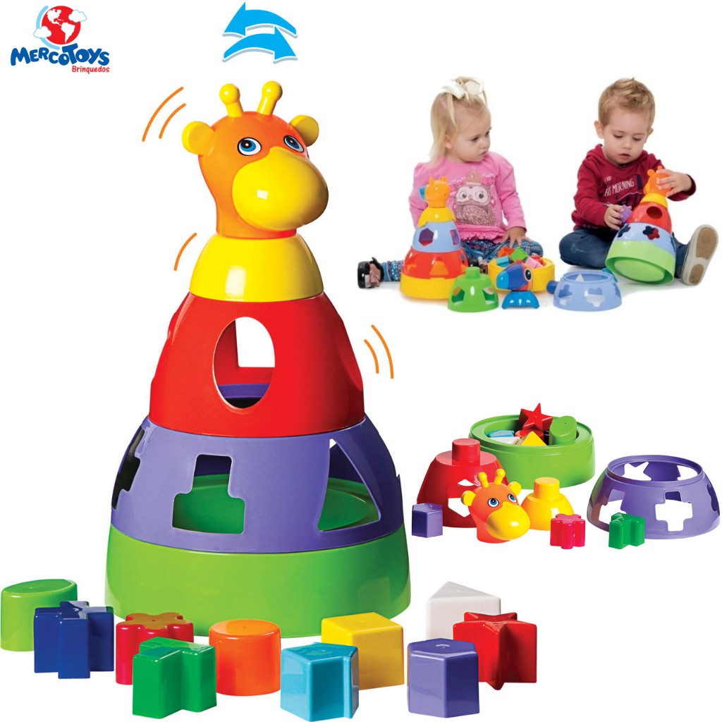 Brinquedo Educativo para Bebê Encaixe Montar Girafa Didática | Shopee ...