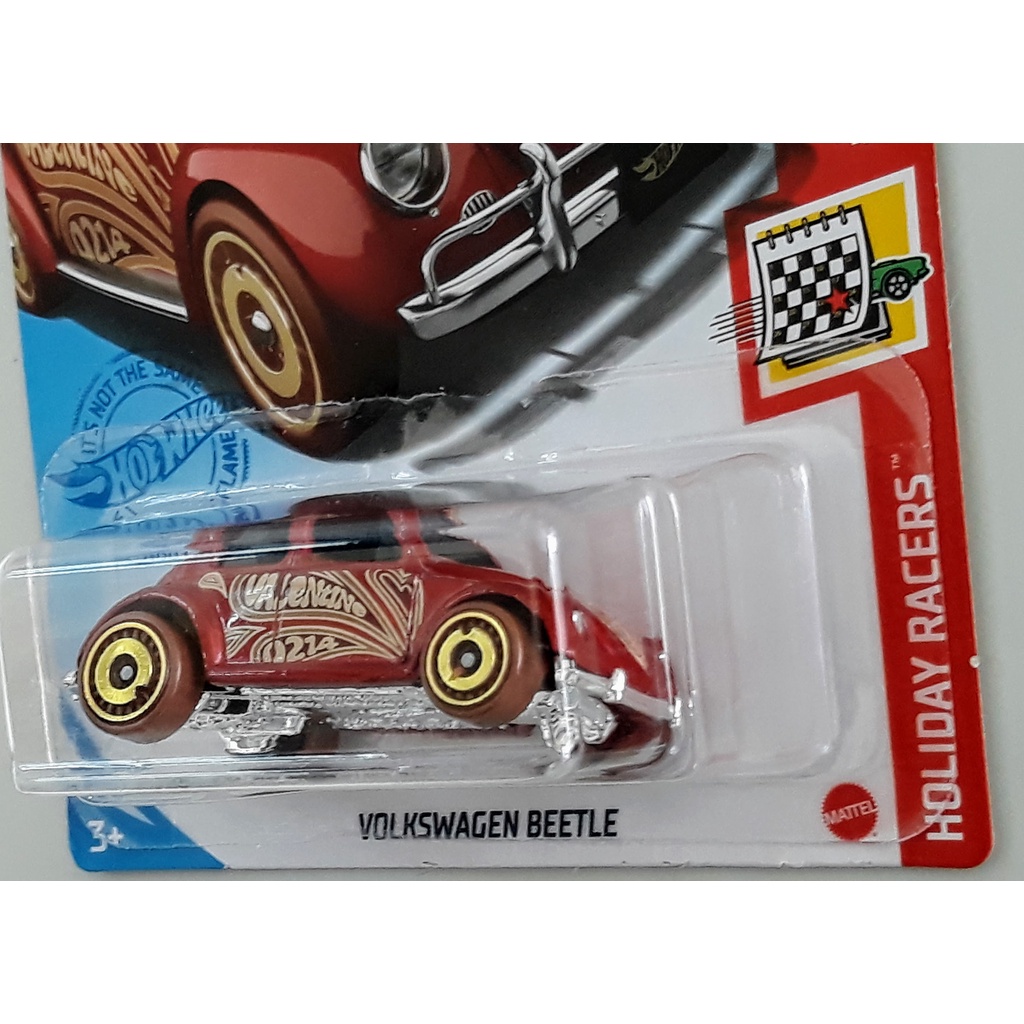 Hot Wheels Carro Vermelho 1:64 Escala - Beetle, Portátil, 4