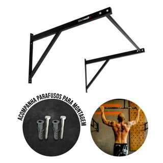 Barra Fixa Parede Blackwolf Pull Up Academia Musculação Crossfit Calistenia