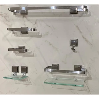 1 Kit Para Banheiro Luxo de Alumínio 6 Peças
