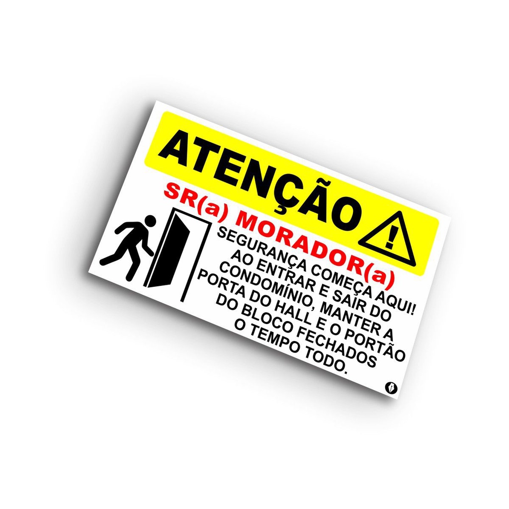 Placa Atenção Mantenha A Porta Fechada Shopee Brasil 5417