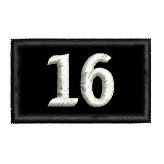 Patch 4x2,4 cm Bordado Seu Número com carrapicho, para costurar ou termocolante