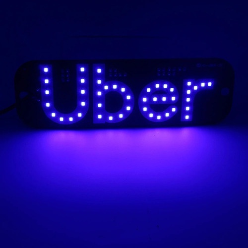 Kit 20 unidades Placas De Led Motorista de Aplicativo Uber Azul Verde ...