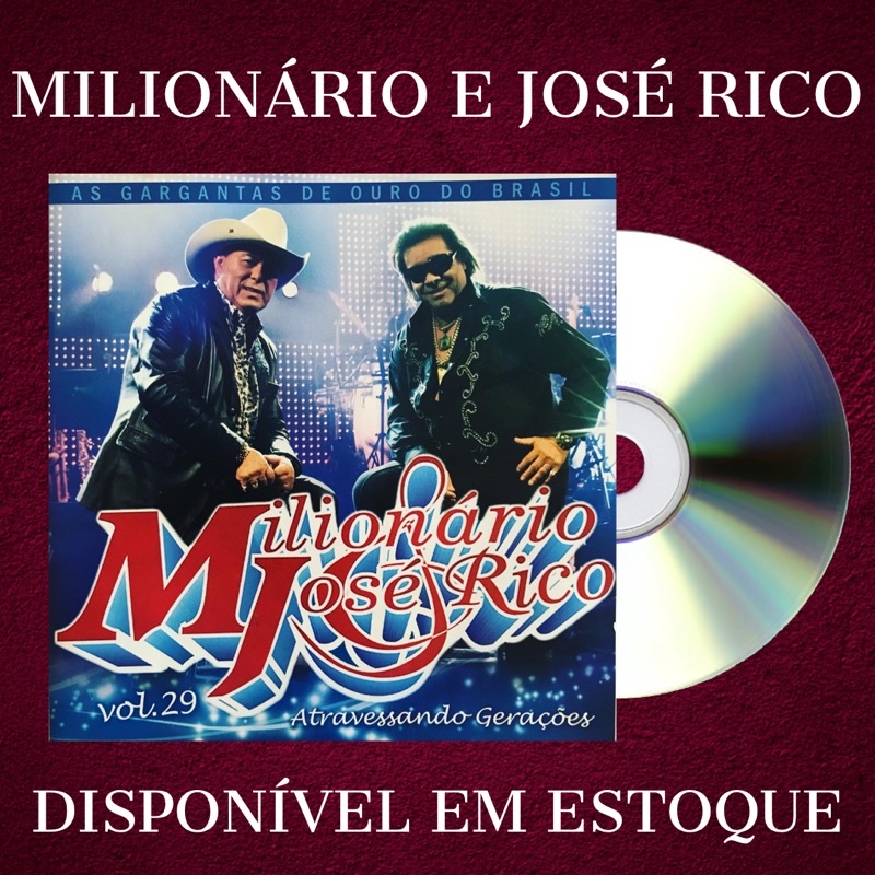 Dvd Milionário E José Rico - Vol 01 Atravessando Gerações - MD MUSIC -  Revista HQ - Magazine Luiza