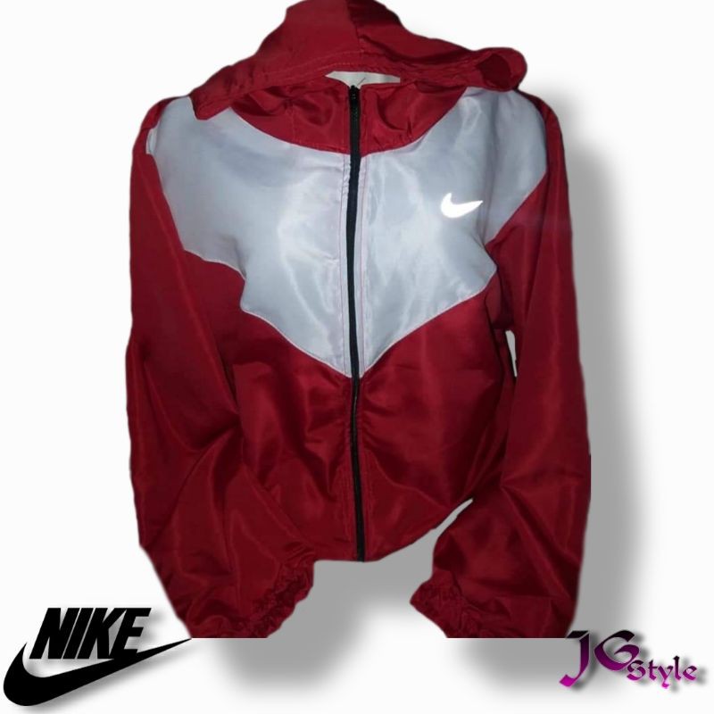 Corta vento nike hot sale vermelho e branco