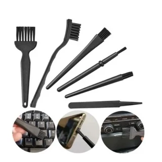 Kit Limpeza 5 Escovas + Pinça Anti Estático Esd Pincel
