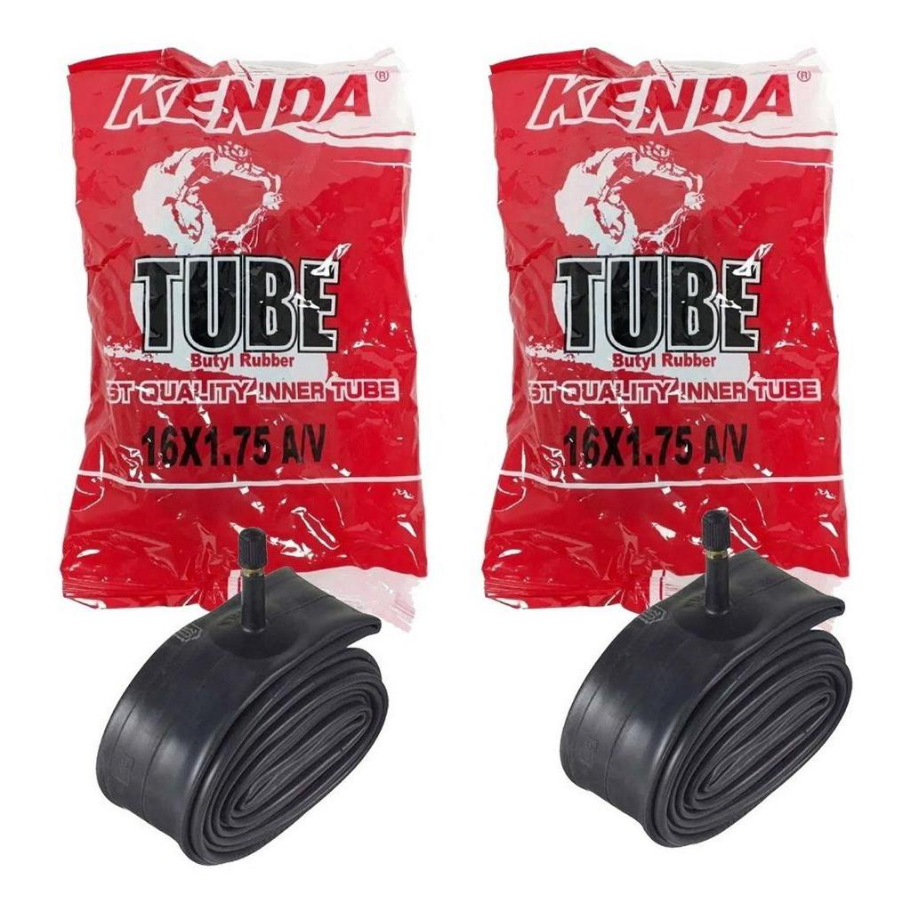 Par Câmaras de Ar Kenda 16x1.75/2.125 Schrader Bico Grosso - 2 Unds