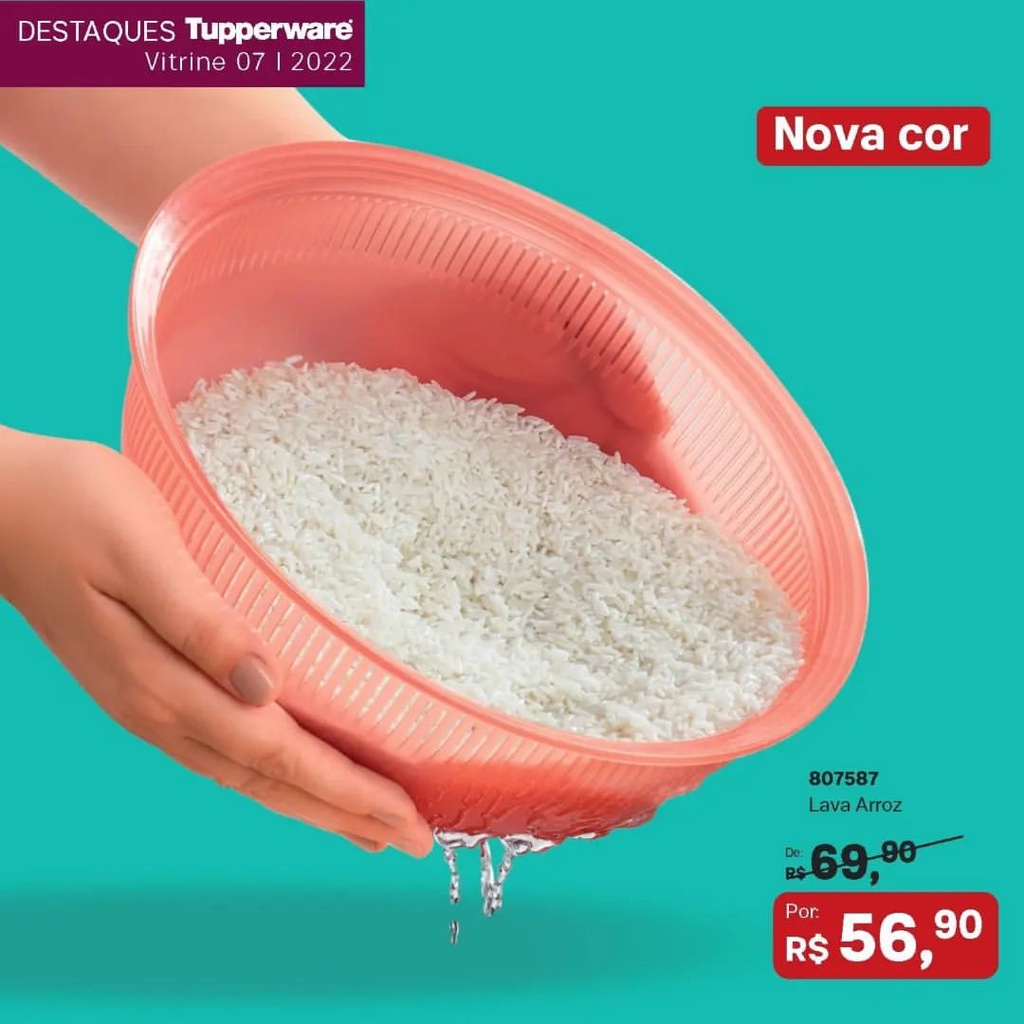 Escorredor Lava Arroz Tupperware | Shopee Brasil