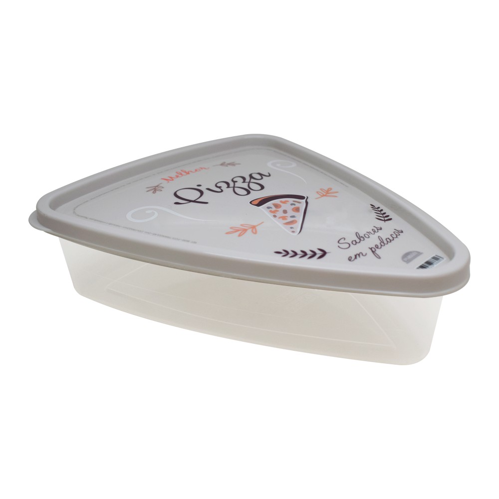 Pote Triangular Com Tampa Decorado Para Guardar Pizza | Shopee Brasil