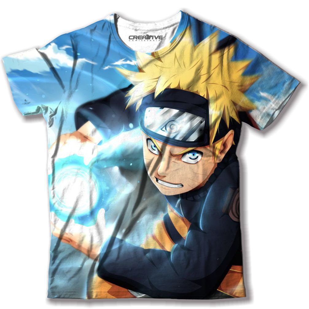 A camiseta Naruto que todo fã do anime precisa ter - Camisetas anime 30.1  penteada e reforçada, 100% algodão estampa no tamanho Gigante!