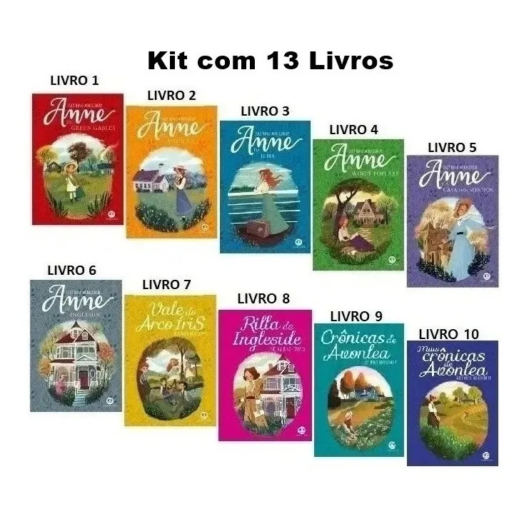 Kit Anne De Green Gables - 13 Volumes (Coleção Completa) - Lucy Maud ...