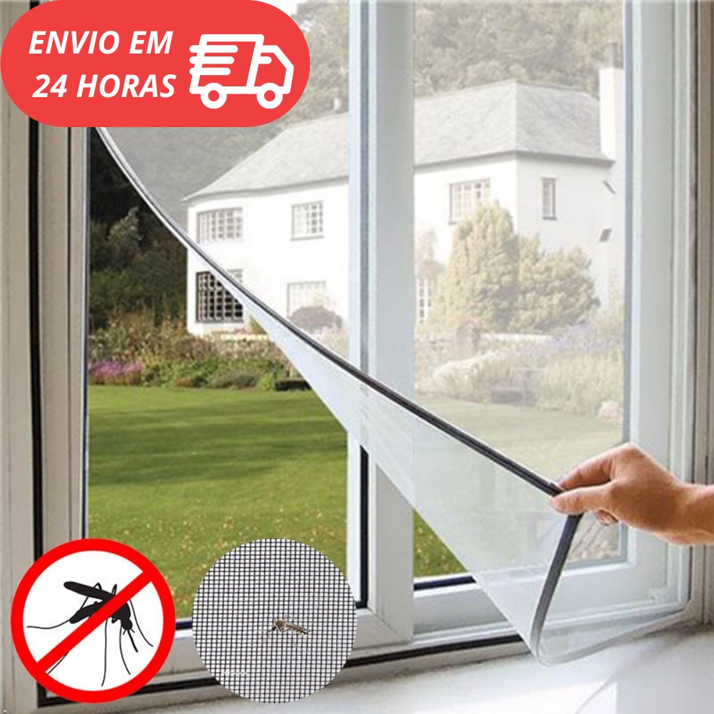 Tela Mosquiteira Janela Anti-inseto Mosquito 125x155 E Fita | Shopee Brasil