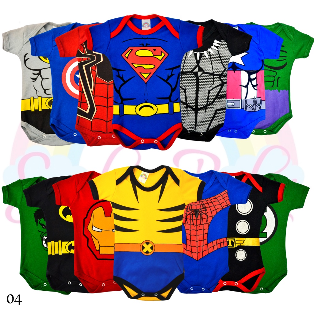 Body de bebê temático, personagens e mêsversários