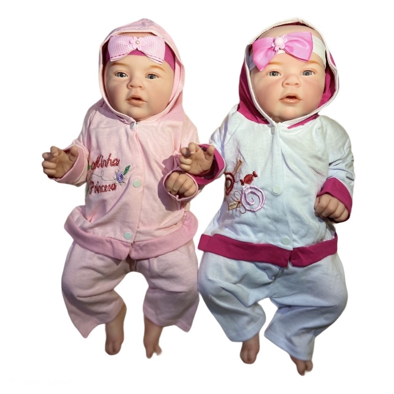 Bebe Reborn Gemeos(Entrega Entre 2 e 6 semanas), Bebês Meninas