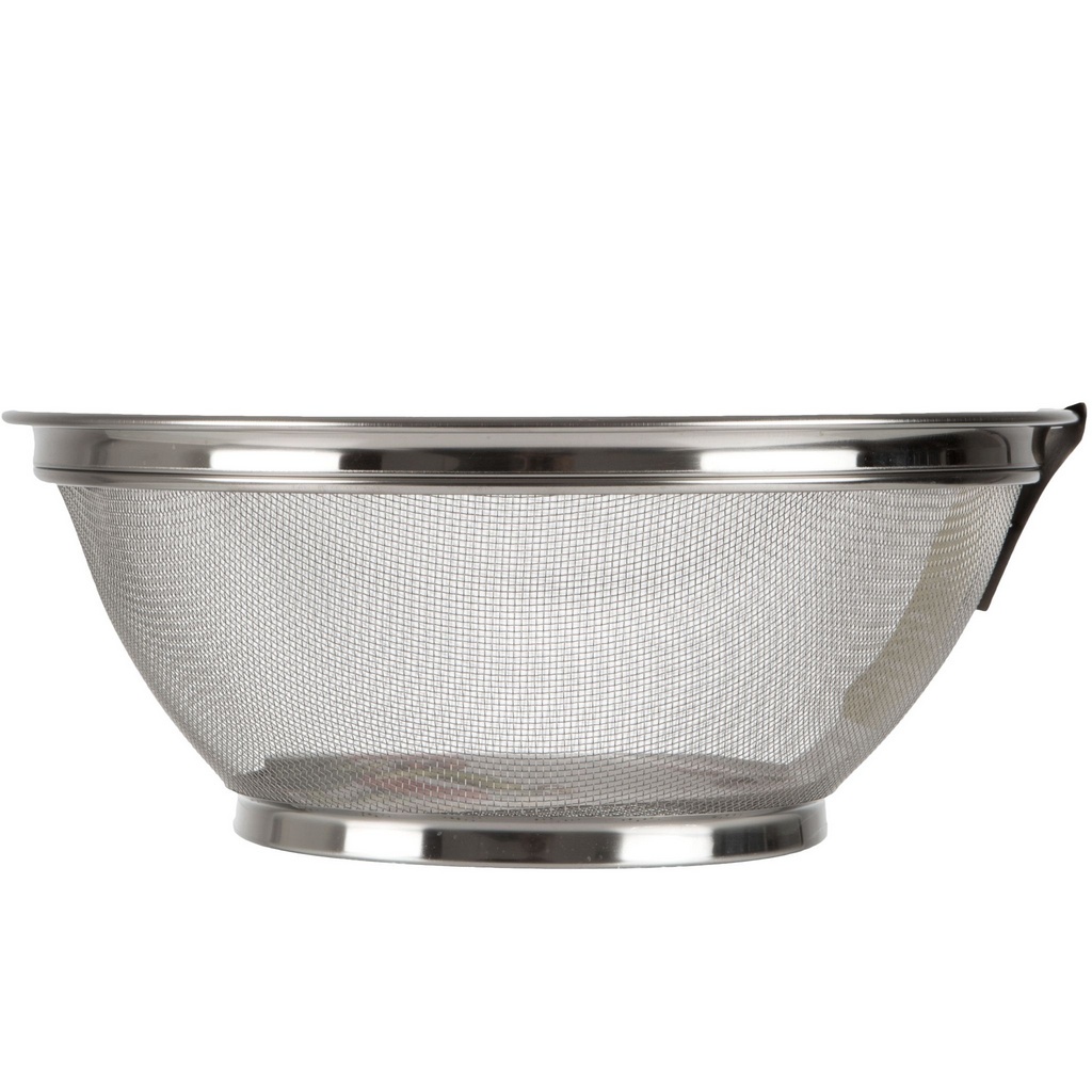 Escorredor de Alimentos p/ Cozinha em Inox Telado 28 cm